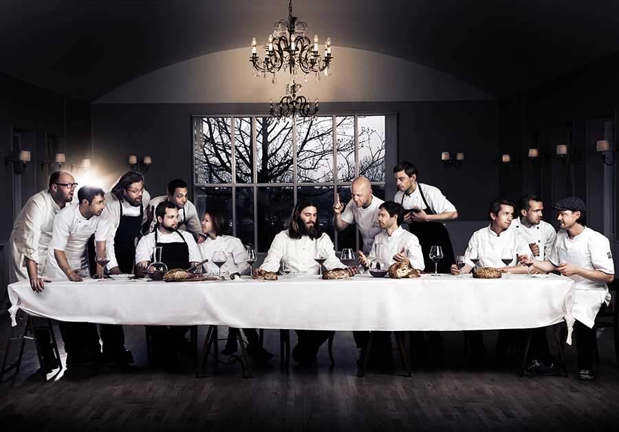 Marie Louise Munkegaard; Photographer; The Last Supper, The Last Supper with chefs, Den sidste nadver, Chefportraits, Leonardi Da Vinci The Last Supper, Madfotografi; Foodphotography; Scandinavian foodphotography; Nordic; Copenhagen; Denmark