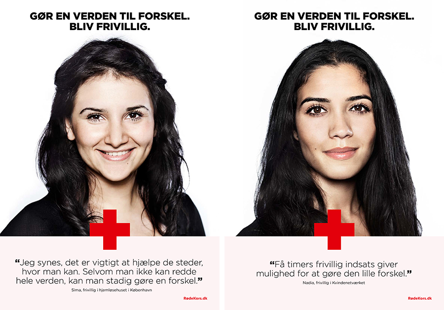 Marie Louise Munkegaard; Photographer; Red cross, Røde Kors, Røde Kors kampagne, Bliv frivillig, Copenhagen; Denmark